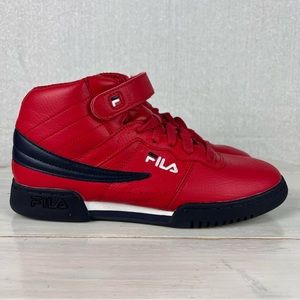 482Qq Fila F3 hightop sneaker red blue white men 6.5